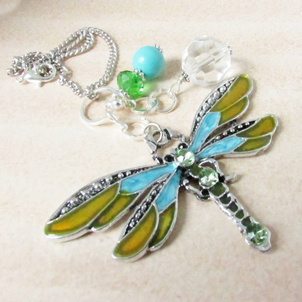 Dragonfly Rear View Mirror Charm - Picture 7 of 8